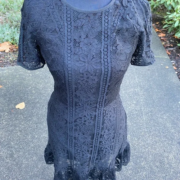 chinese dress ladies Hattie Dress in Cornflower Blue Lace main image 0